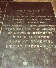 Muzio Clementi在Westminster Abbey的墓碑
